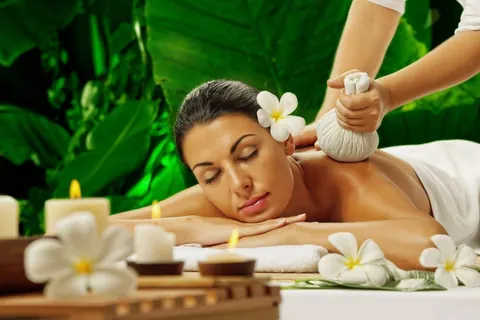 Traditional Ayurvedic herbal massage in Poovar, Kerala